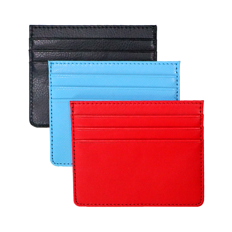 Custom High Quality Designer Slim Saffiano Leather Credit Card Holder Wallet Men