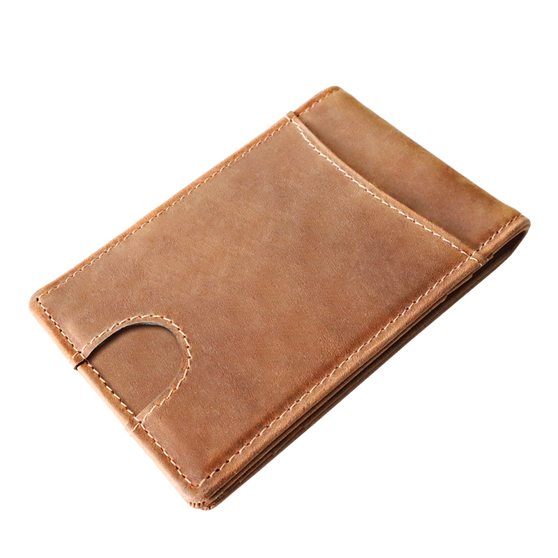 Leather Slim Minimalist Wallet with RFID Blocking Credit Card Holder Card Wallet