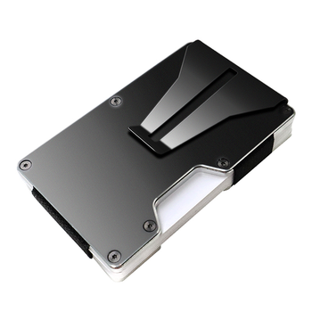 CNC Cutting Aluminum RFID Blocking card Holder minimalist wallets For Travel